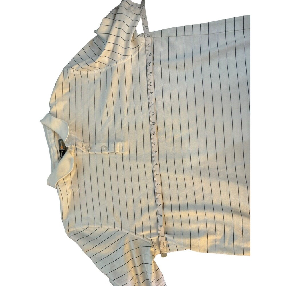Callaway Golf Sport Polo Shirt Mens XL White Black Striped Short Sleeve Active - Picture 8 of 9